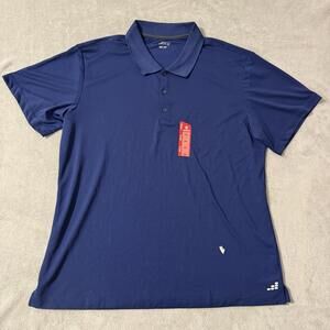 BCG Performance Polo Shirt Blue 2XL Athletic Golf Tennis Short Sleeve Men’s